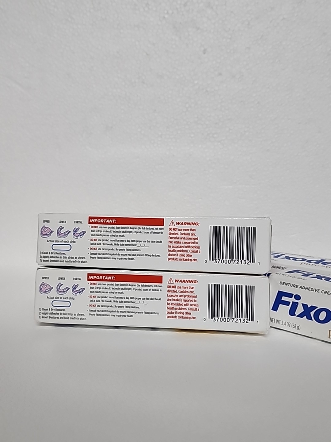 Fixodent Pure Strength Secure Denture Adhesive Cream Strong Hold 2.4 Oz, PK of 5