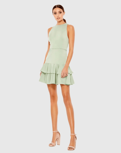 Robe DVF Jaelyn Sans Manches - Ourlet Volanté, Rose/ Violet Acide, Taille 8, Neuve Avec étiquette