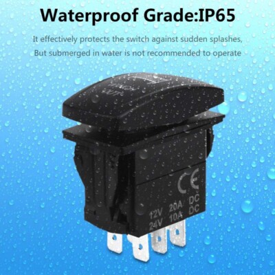 Blue Light Laser 5pin Toggle Rocker Switch ROOF LED LIGHT BAR For - Foto 4