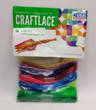 Toner Crafts CRAFTLACE 420 Feet 40 Lanyards MEGAPack Translucent NOS Made In USA