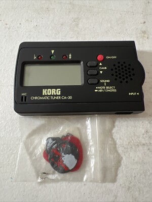 Korg CA-30 Chromatic Tuner W/ 3 Guitar Picks 