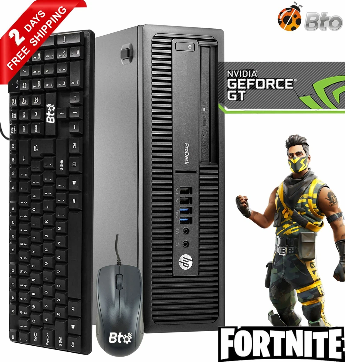 Gaming HP 600 G1 SFF Computer Core i5 8GB 500GB NVIDIA GT 730 WiFi Win10 Desktop