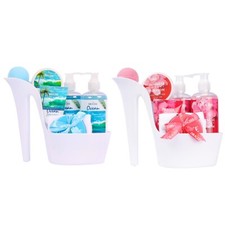 Draizee 10 Pcs Cherry, Clean Ocean Scented Set of 2 Spa Gift Basket for Women