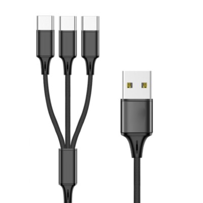 Multi Charging Cable Multi USB Charger Cable Nylon Braided 3/4/5 in 1 Multiple