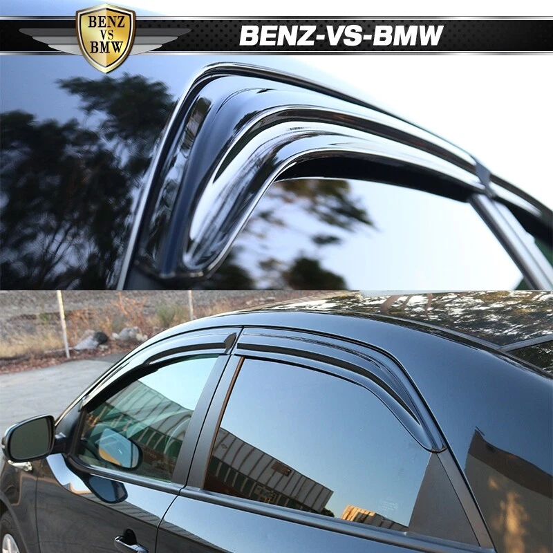 Fits 09-13 Kia Forte Sedan Mugen Style Window Visors Rain Guard Acrylic - Image 3 of 4