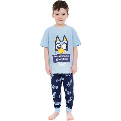 Bluey Schlafanzug für Jungen | Jungen Long Pjs | Long Dog PJ Set | Jungen Pyjama Set