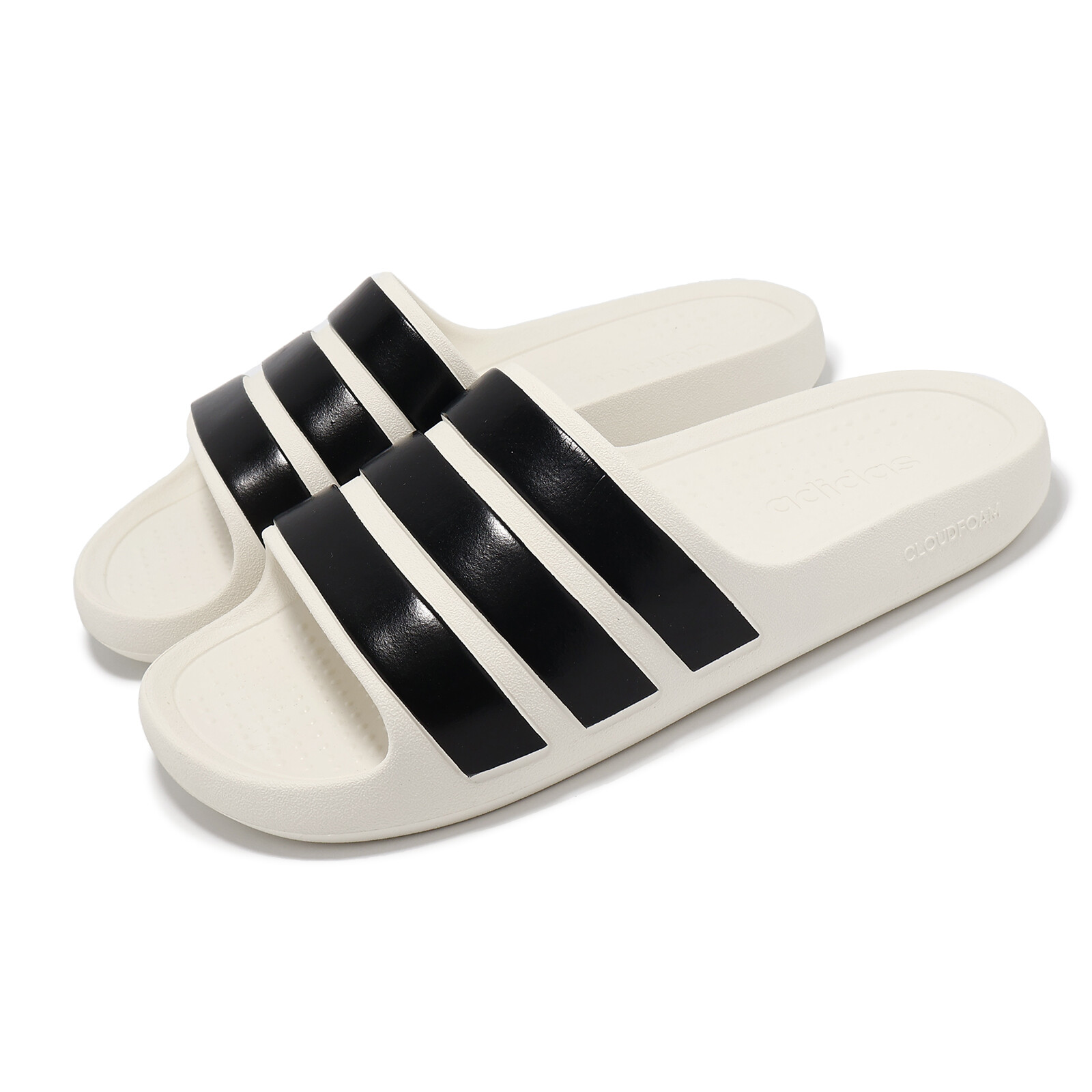 adidas Adilette Flow Off Белые бежевые черные мужские сандалии-слипоны, шлепанцы IG6858
