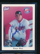 1996 Best Canton-Akron Indians Einar Diaz signed auto autograph rare Panama #11
