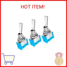 DaierTek Mini Toggle Switch SPST Miniature Small Flat Toggle Switch ON/Off 2 Pos