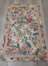 VTG Ralph Lauren Tangier King Pillow Sham 20x36" Cotton Floral Print Hemp Trim