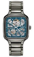 New Rado True Square Automatic Open Heart Blue Dial Men's Watch R27083202