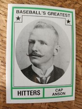 1982 TCMA Baseball's Greatest - Hitters Tan Back #1982-27 Cap Anson