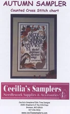 Idle Time Cecilia's Samplers Autumn Sampler w/18 ct Aida Cross Stitch Pattern