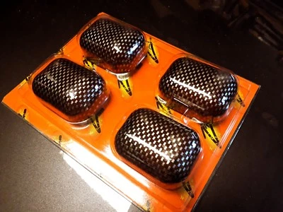 ZK1 4 CABOCHONS DE CLIGNOTANTS CARBONE PEUGEOT FOX TREKKER SQUAB + DERBI SENDA L