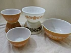 6 Pyrex Glass Mixing Bowls - Butterfly Gold Pattern and more 40 402 401