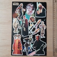 Vintage STAR WARS Episode I Movie Malaysia 12 Sticker Sheet NOS