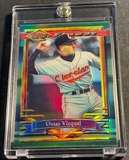 1994 OMAR VIZQUEL TOPPS FINEST REFRACTOR #285 INDIANS HOF  (824)