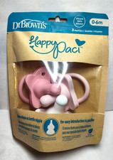 Dr. Brown's Happy Paci 0-6m, pack of 3, pinks - New, sealed