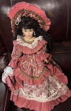 22” Elizabethan Porcelain Doll Named Rose &  numbered 1 of 5000.