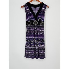 IZ Byer Womens Dress Medium Y2K Boho Festival Tribal Print Studded Summer Aztec