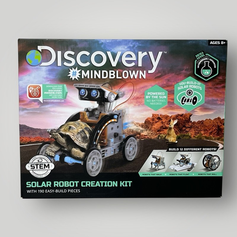 Discovery Mindblown Solar Robot Creation Kit Stem DIY Learning 12-in-1 190 PCS