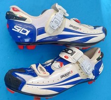 Scarpe uomo SiDi Dragon 3 SRS mountain 47 EU/12 US blu maglia bianca MTB 2 bulloni