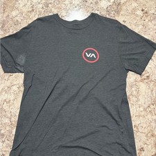 RVCA Charcoal Gray T-Shirt with Red Logo