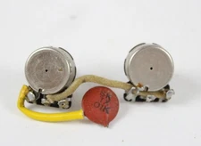 1964-1965 Fender Rhythm Circuit Volume/Tone Pot Set Pre-CBS USA 1960s
