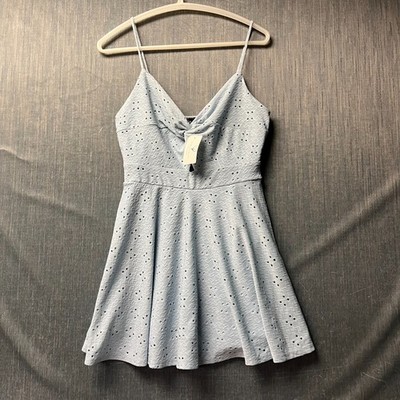 windsor blue skater dress A Moment In Satin Skater Dress