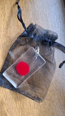 HANDMADE BY RAINING RESIN Dexter Inspired handmade Resin Blood Slide Keyring Bag Charm UK