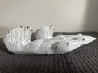 Two Handmade Cement Otter Figurines — photo 3
