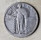 1924 S Standing Liberty Quarter Fine F Almost Very Fine VF Full Date