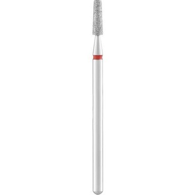 Staleks Pro ''Truncated Cone'' Diamond Burr Tip, Red, 2.5mm Diameter, 8mm Burr Tip