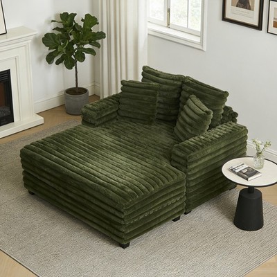 Oversized Deepseat Chaise Lounge Sofa Comfy Upholstered Chair Cloud Sleeper Sofa