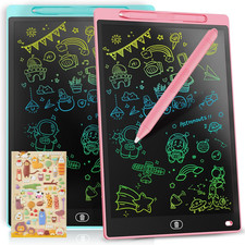  2 Pack  LCD Writing Tablet 8.5-Inch Colorful Doodle Board, Toddler Learning Ed