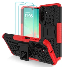 Forro Funda Case Con Protector De Pantalla HD Para Samsung GALAXY A17 5G Rojo