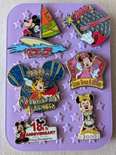Disney Pin Lot Sorcerer Mickey Minnie Candlelight TDR Countdown TDS Anniversary
