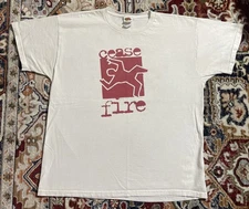 VTG Y2K Cease Fire Chicago Stop The Shooting Gun Violence T-Shirt size ADULT XL