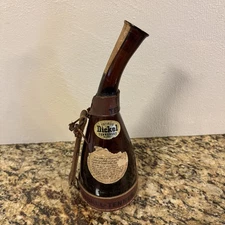 Vintage George Dickel Tennessee Whiskey Bottle with Leather Harness