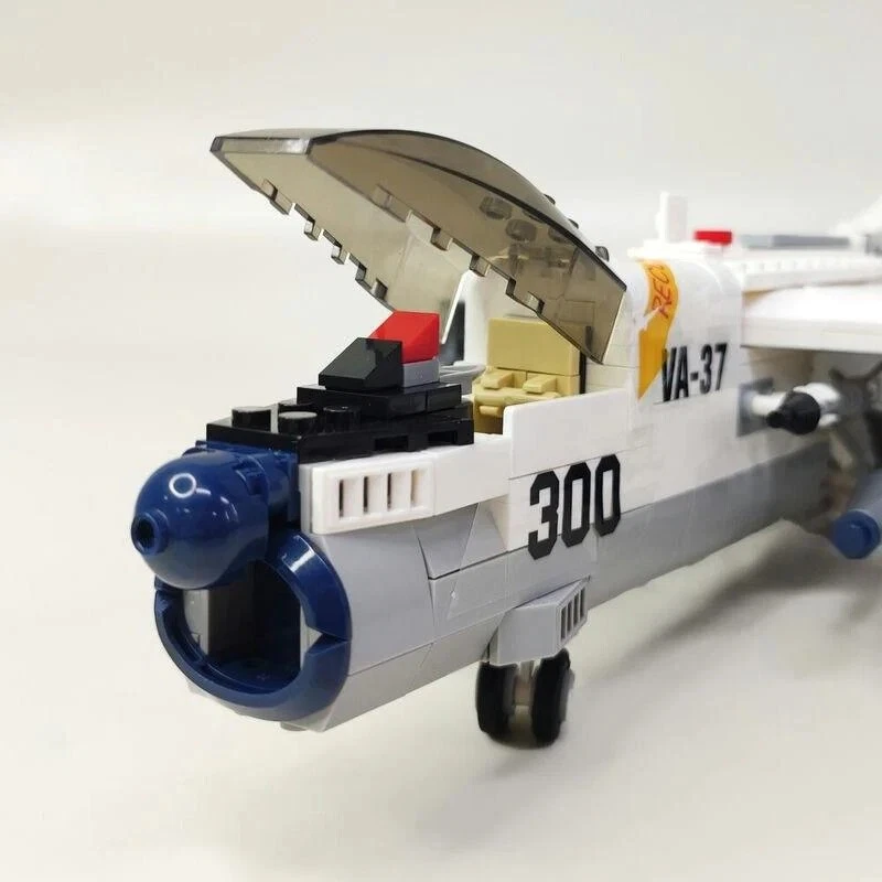MOC 683pcs Military A-7 Fighter Jet Attack Aircraft Building Blocks Model Toys - Image 3 of 4