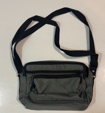 Canvas Gray Camera Bag with Strap and Pockets Unbranded