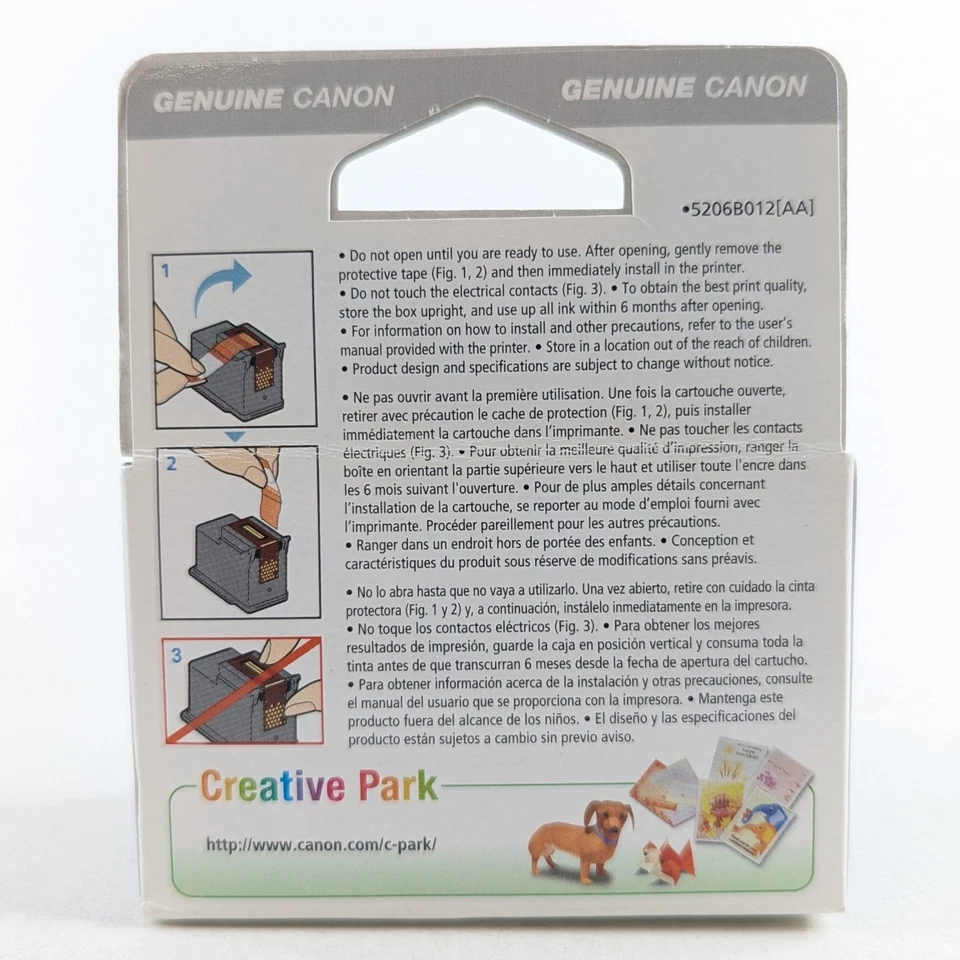 Cartucho de tinta negra Canon PIXMA 240XL genuino OEM alto rendimiento - NUEVO, sellado Foto 2 de 4