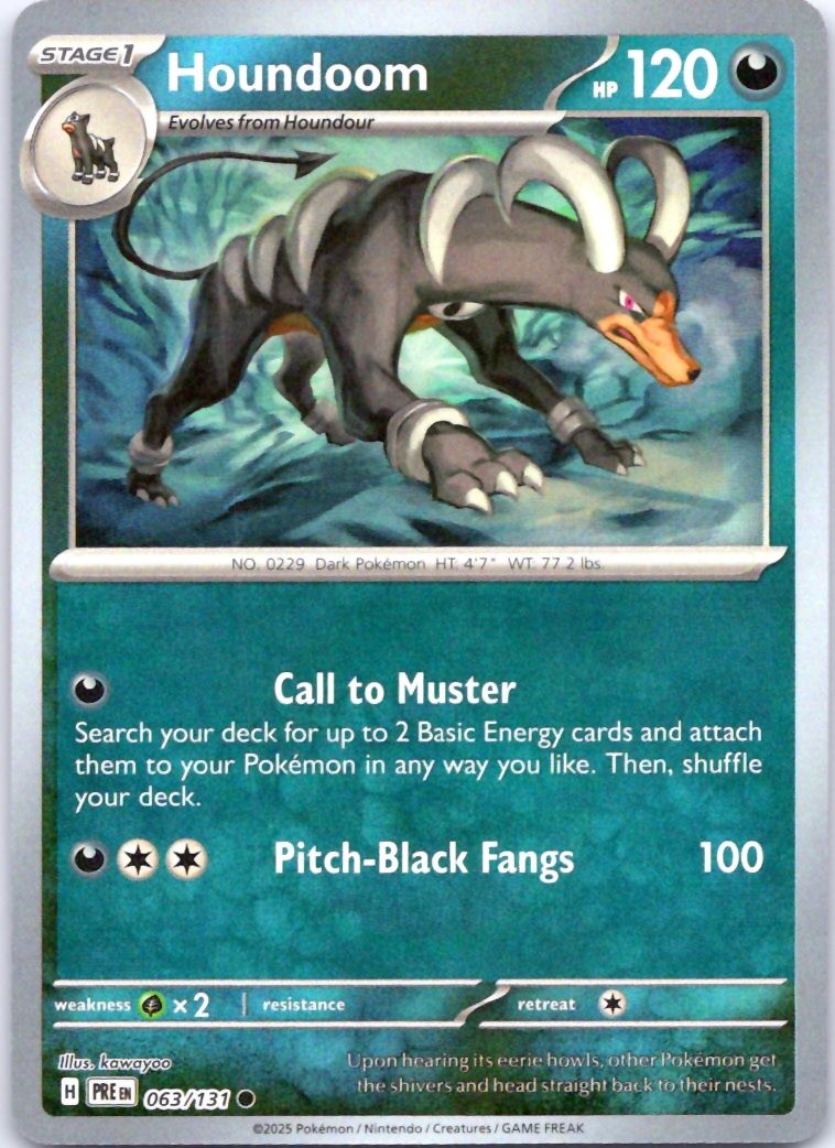 Houndoom Common SV: Prismatic Evolutions 063/131 NM