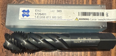 *BRAND NEW* OSG 1726401 EXO 1 -8 GH4 4FX Spiral Flute Bottom Tap