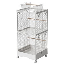 40 Inch Medium Small Bird Double Cage for Parrot Lovebirds Finches Canaries P...