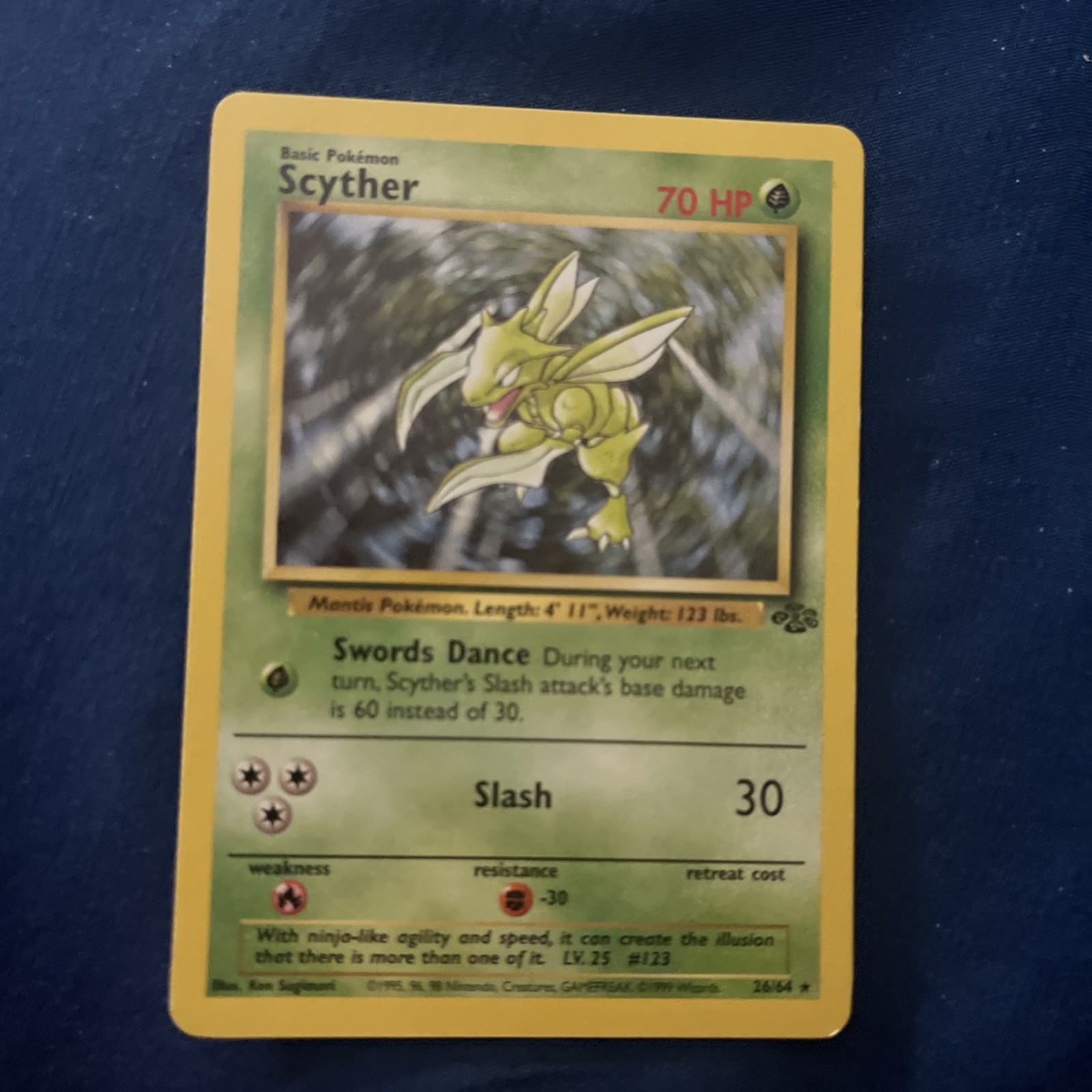 Pokemon TCG Scyther 26/64 Jungle Regular Rare Unlimited NM