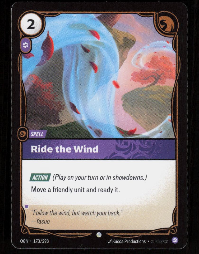 Ride the Wind OGN-173 Common Origin Riftbound NM-LP