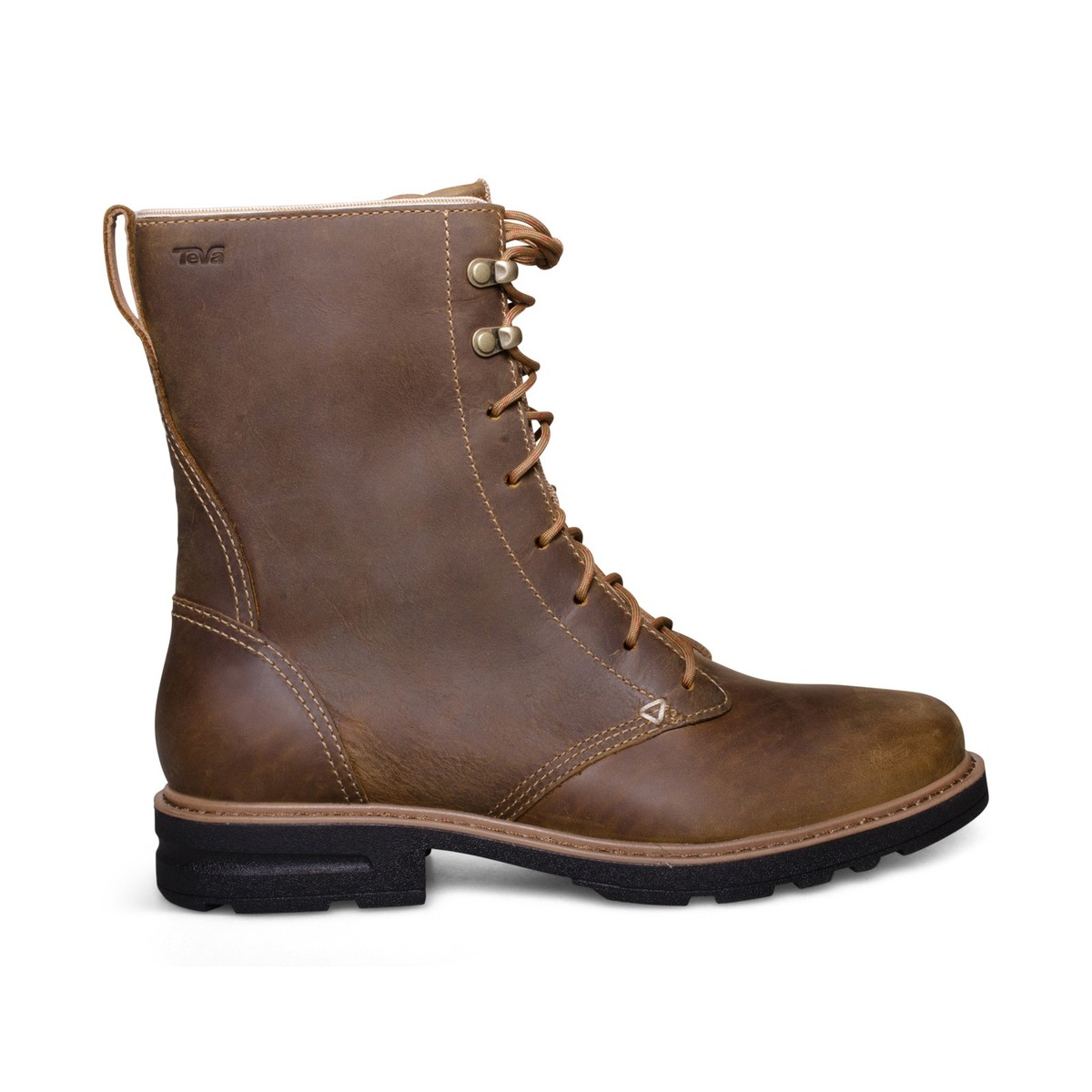 TEVA ROWENA LACE HONEY BROWN LEATHER WATERPROOF WOMEN'S BOOTS SIZE