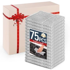 3 Layers Non Scratch Wire Dish Cleaning Supplies 75PCS - Wire Dishwashing Rag...