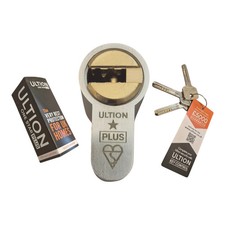 Ultion 1* British Standard Euro Cylinder Lock - 50/50 (100mm) - Satin Nickel